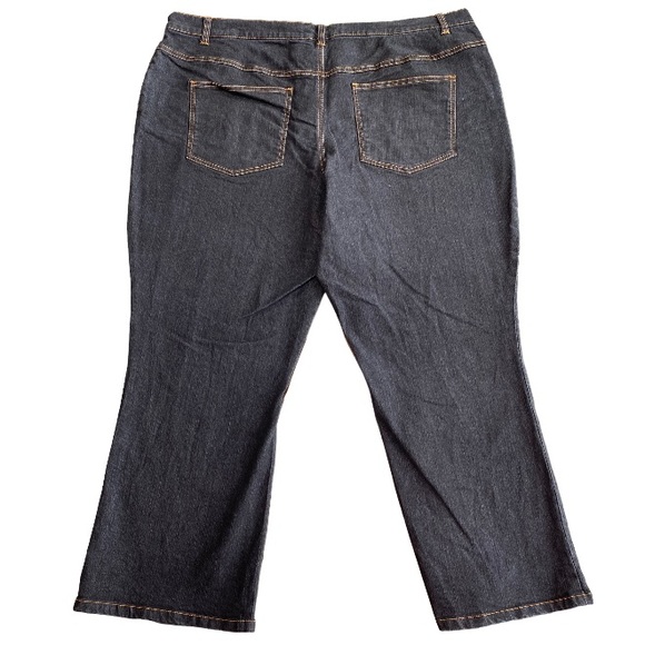 Natural Fit Womens Jeans Woman Within Plus Size 24W Petite Dark Wash Black Blue - Picture 6 of 14